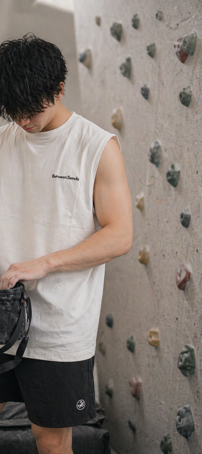 Warm-Up Sleeveless Tee front lifestyle photo