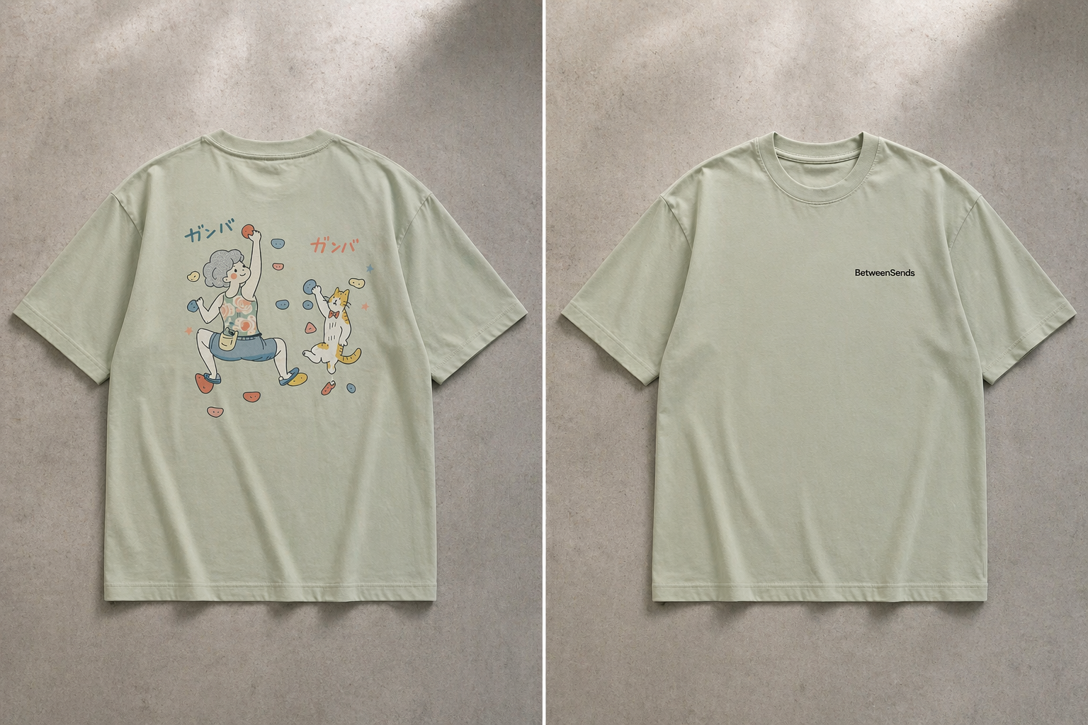 Off-Wall Graphic Tee flat front and back product photo