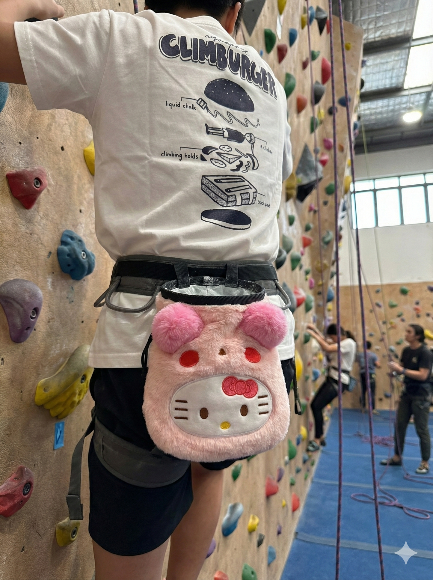 Rózsaszín cicás krétazsák