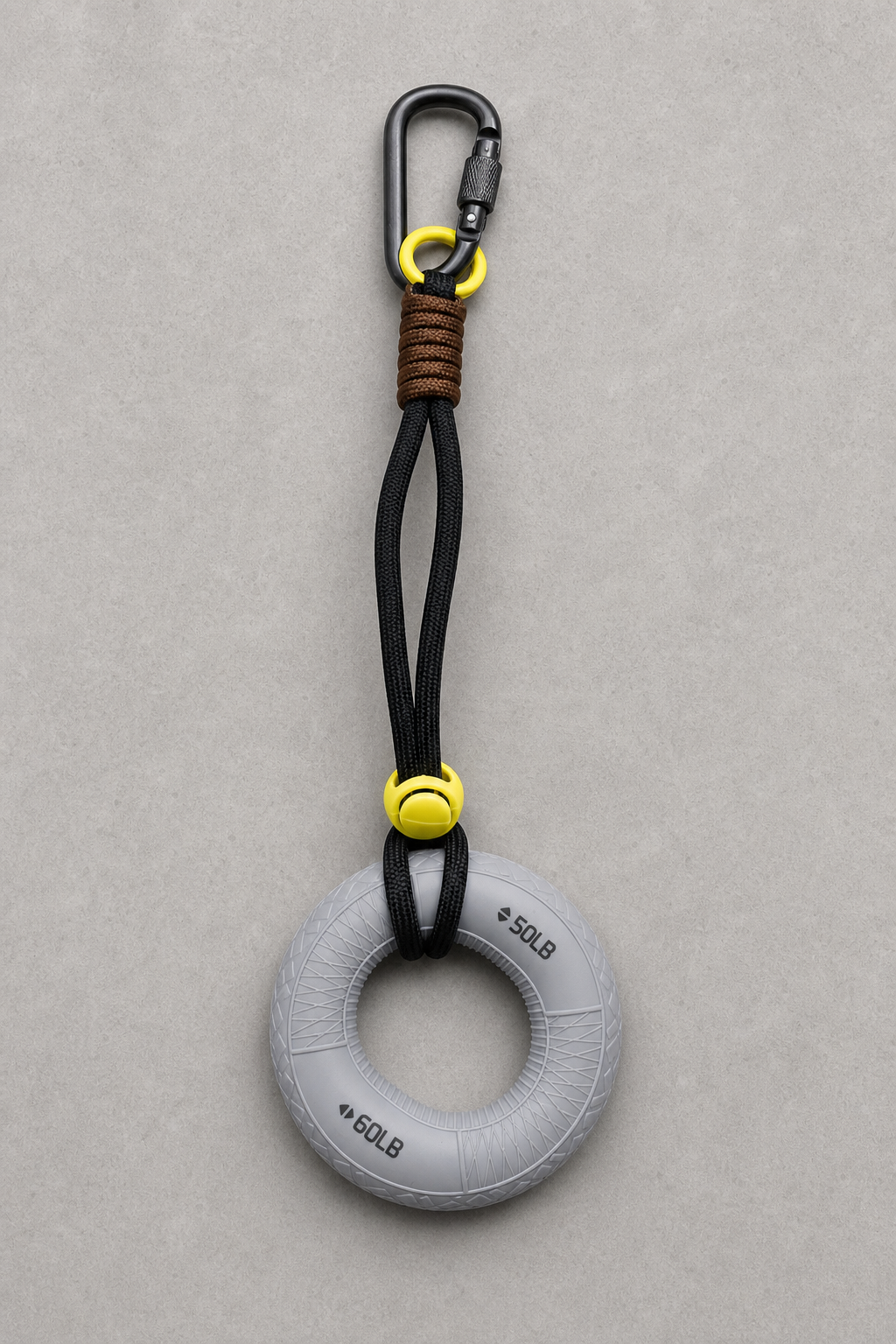 BetweenSends Grip Ring Keychain - Gray 50-60LB